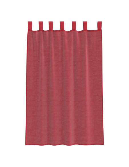 Tende in Voile con Passanti 2 pz Rosso Vino 140x175 cm