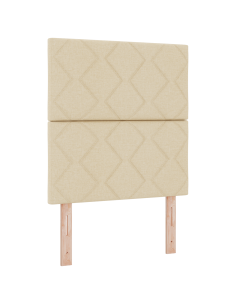 Letto a molle con materasso Crema 80 x 200 cm Tessuto