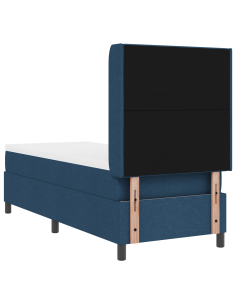 Letto a molle con materasso Blu 80 x 200 cm Tessuto