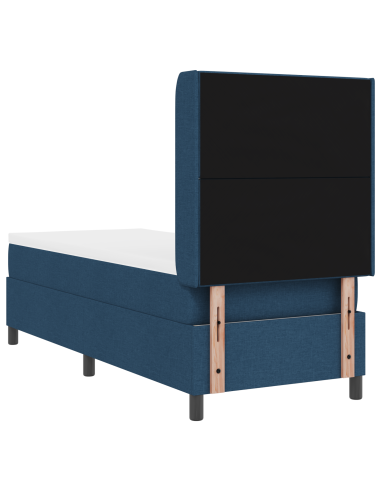 Letto a molle con materasso Blu 80 x 200 cm Tessuto