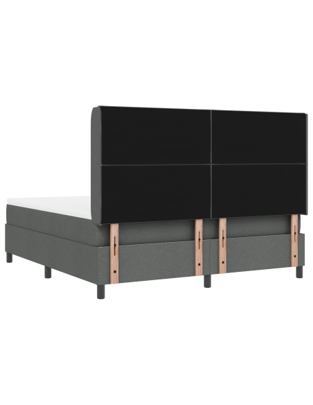 Letto a Sbarco con Materasso Grigio Scuro 180x200 cm Tessuto