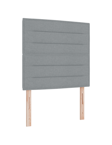 Letto a molle con materasso Grigio chiaro 80 x 200 cm Tessuto