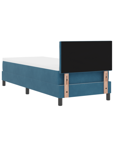 Letto a Sorgente LED con led Blu Scuro 80 x 200 cm Velluto