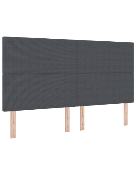 Testiera LED  Grigia Scura da 90 cm in Tessuto Corduroy