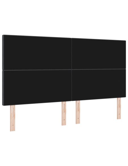 Testiera LED  Grigia Scura da 90 cm in Tessuto Corduroy