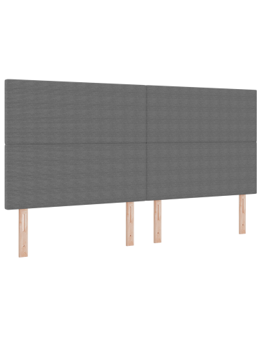 Testiera LED con testiera Grigio chiaro 200 cm Poliestere