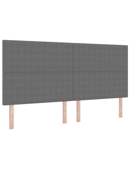 Testiera LED con testiera Grigio chiaro 200 cm Poliestere