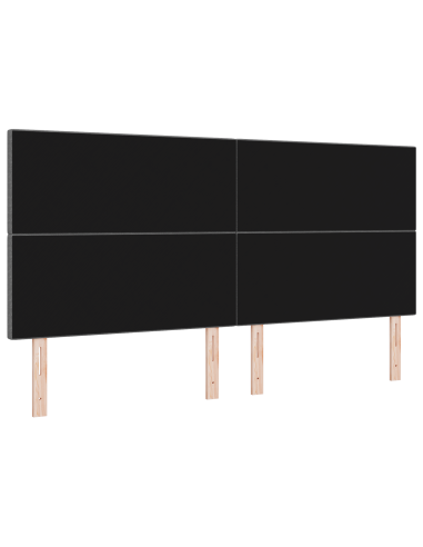 Testiera LED con testiera Grigio chiaro 200 cm Poliestere