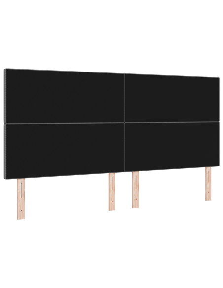 Testiera LED con testiera Grigio chiaro 200 cm Poliestere