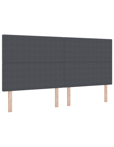 Testiera LED con testiera Grigio scuro 200 cm Poliestere