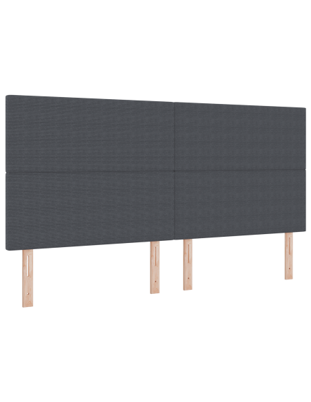 Testata LED  Grigia Scura 100 cm in Tessuto Corduroy