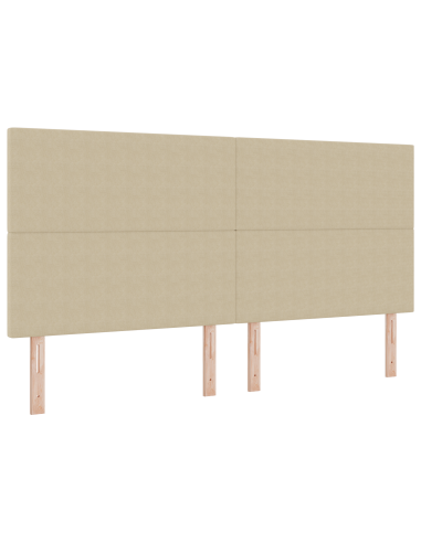 Testiera LED con testiera Grigio Verde 200 cm Poliestere