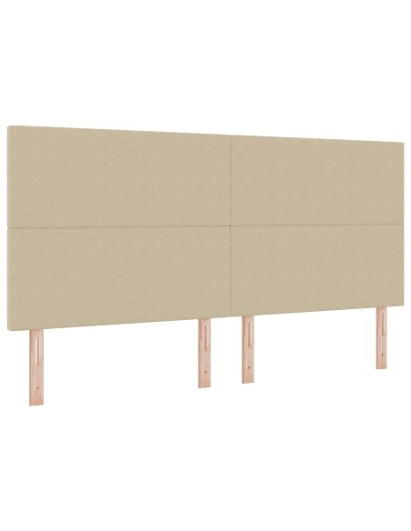 Testiera LED con testiera Grigio Verde 200 cm Poliestere