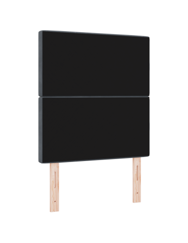 Testiera LED con testiera Grigio scuro 80 cm Poliestere