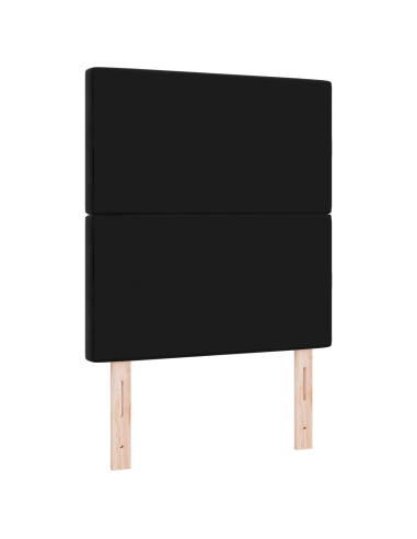 Testiera LED con luci a strisce a LED Nero 80 cm Poliestere