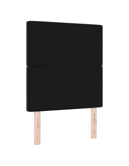 Testiera LED con luci a strisce a LED Nero 80 cm Poliestere