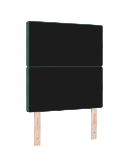 Testata LED Verde Scuro 80 cm in Velluto