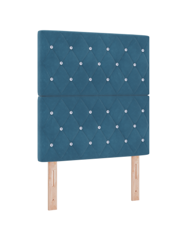 Testiera LED con testiera Blu Scuro 80 cm Poliestere