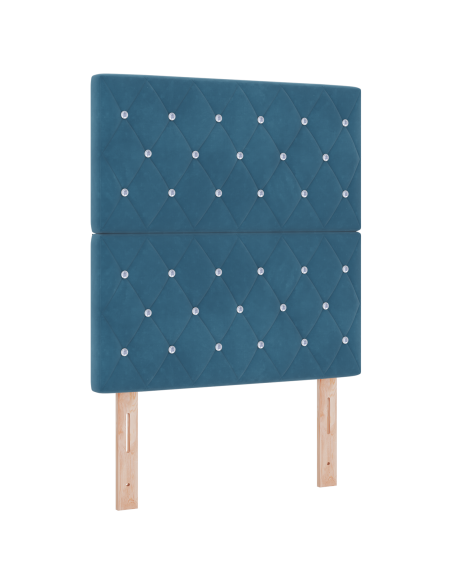 Testiera LED con testiera Blu Scuro 80 cm Poliestere