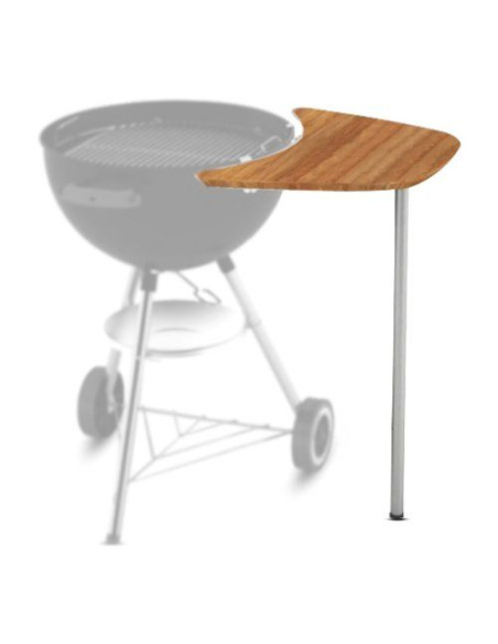 Ripiano bamboo con gamba supporto per barbecue Weber 17638 KETTLE