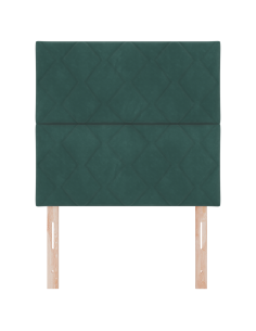 Testiera LED Verde Scuro 90 cm Pelle Sintetica