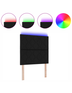 Testiera Nero 100 cm Tessuto 2