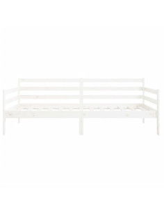 Dormeuse senza Materasso Bianca 90x190 cm Legno Massello Pino