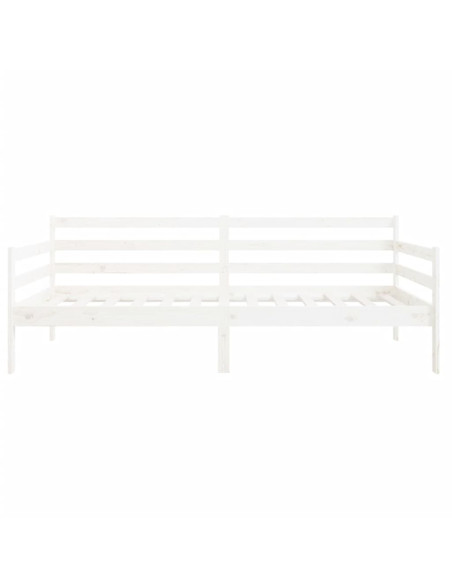 Dormeuse senza Materasso Bianca 90x190 cm Legno Massello Pino
