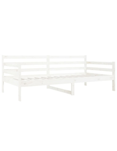 Dormeuse senza Materasso Bianca 90x190 cm Legno Massello Pino