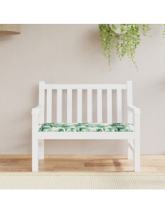 Cuscino per Sedia Motivo Foglia 100 x 50 x 3 cm Tessuto Oxford