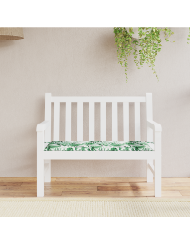 Cuscino per Sedia Motivo Foglia 100 x 50 x 3 cm Tessuto Oxford