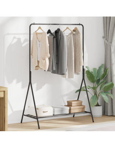 Stendibiancheria Nero 100 x 56 x 154 cm Acciaio