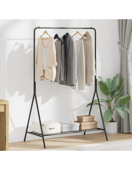 Stendibiancheria Nero 100 x 56 x 154 cm Acciaio