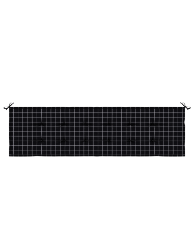 Cuscino per Panchina Quadro Nero 150 x 50 x 3 cm Tessuto Oxford