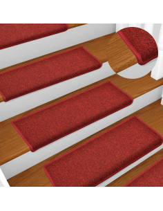 Tappetini per Scale 30 pz 65x21x4 cm Rossi