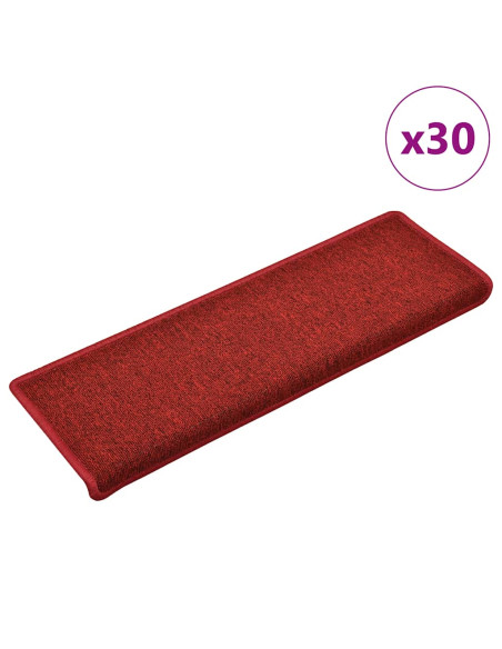 Tappetini per Scale 30 pz 65x21x4 cm Rossi