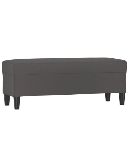 Panca Grigia 100x35x41 cm in Similpelle