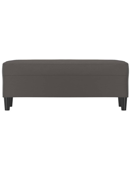 Panca Grigia 100x35x41 cm in Similpelle
