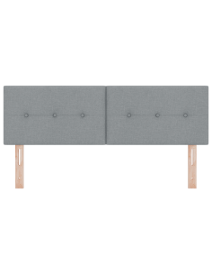 Testiera LED con testiera Grigio chiaro 144 cm Poliestere