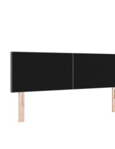 Testiera LED con testiera Grigio scuro 144 cm Poliestere