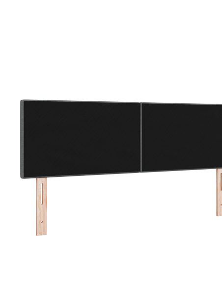 Testata LED  Pieghettata Grigia Scuro 72 cm in Tessuto