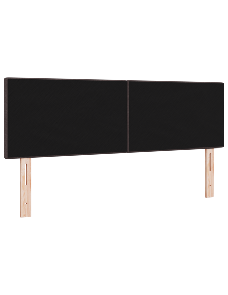 Testiera LED  con bottoni trapuntati marrone scuro 72 cm in tessuto