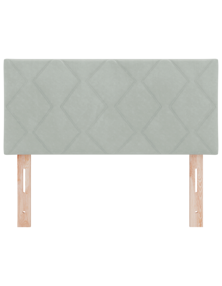Testata LED Design a Blocchi di Diamante Grigio Chiaro 100 cm Velluto