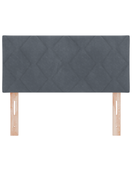 Testata LED  Design a Blocchi di Diamante Grigio Scuro, 100 cm in Velluto