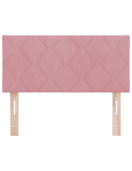 Testiera LED Design a Blocchi di Diamante Rosa 100 cm Velluto