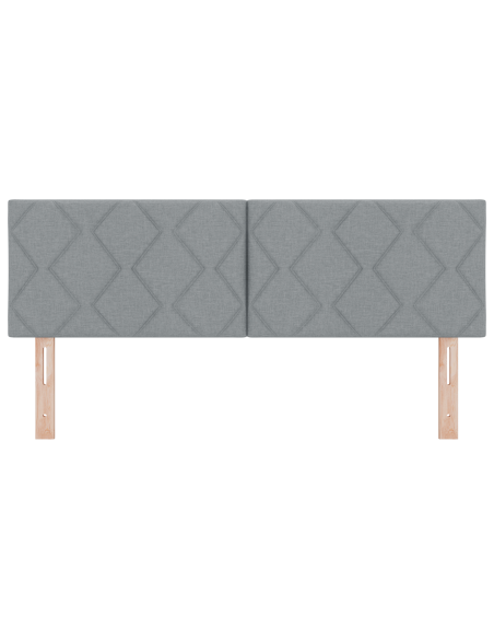 Testata LED  Design a Blocchi Diamantati Grigio Chiaro 144 cm Tessuto