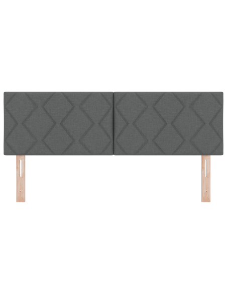 Testata LED  Design a Rombi Grigio Scuro 144 cm Tessuto