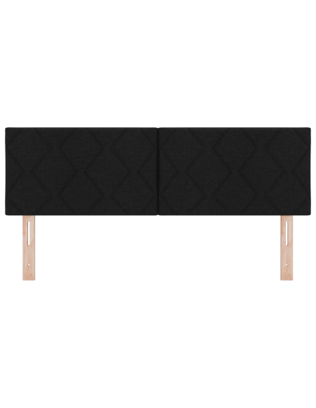 Testata LED Design a Blocchi di Diamante Nera 144 cm Tessuto