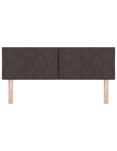 Testata LED  Design Rombi Marrone Scuro 144 cm Tessuto