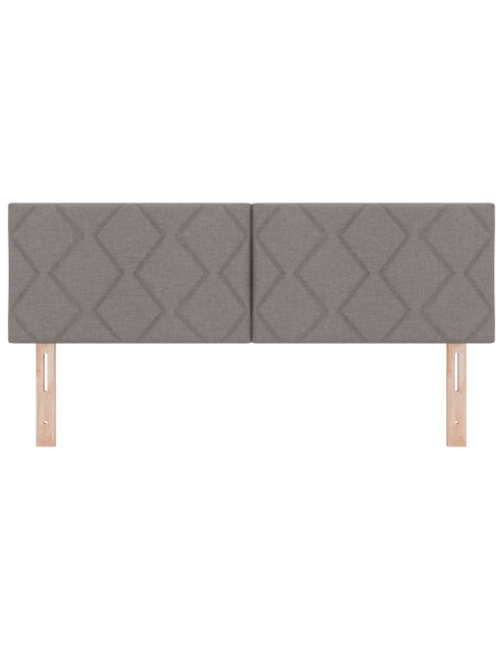 Testata LED  Design a Blocchi di Diamante Tortora 144 cm Tessuto